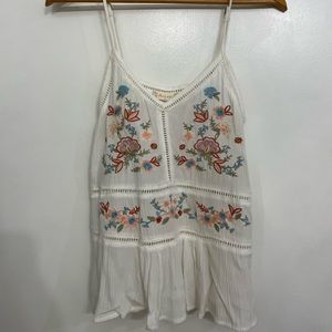 Altar’d State White Floral Blouse